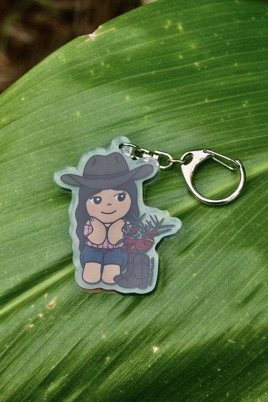 Anthurium Cowgirl Keychain