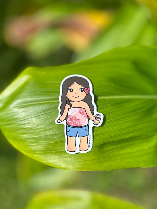 Pink Aloha Maid Regular Sticker