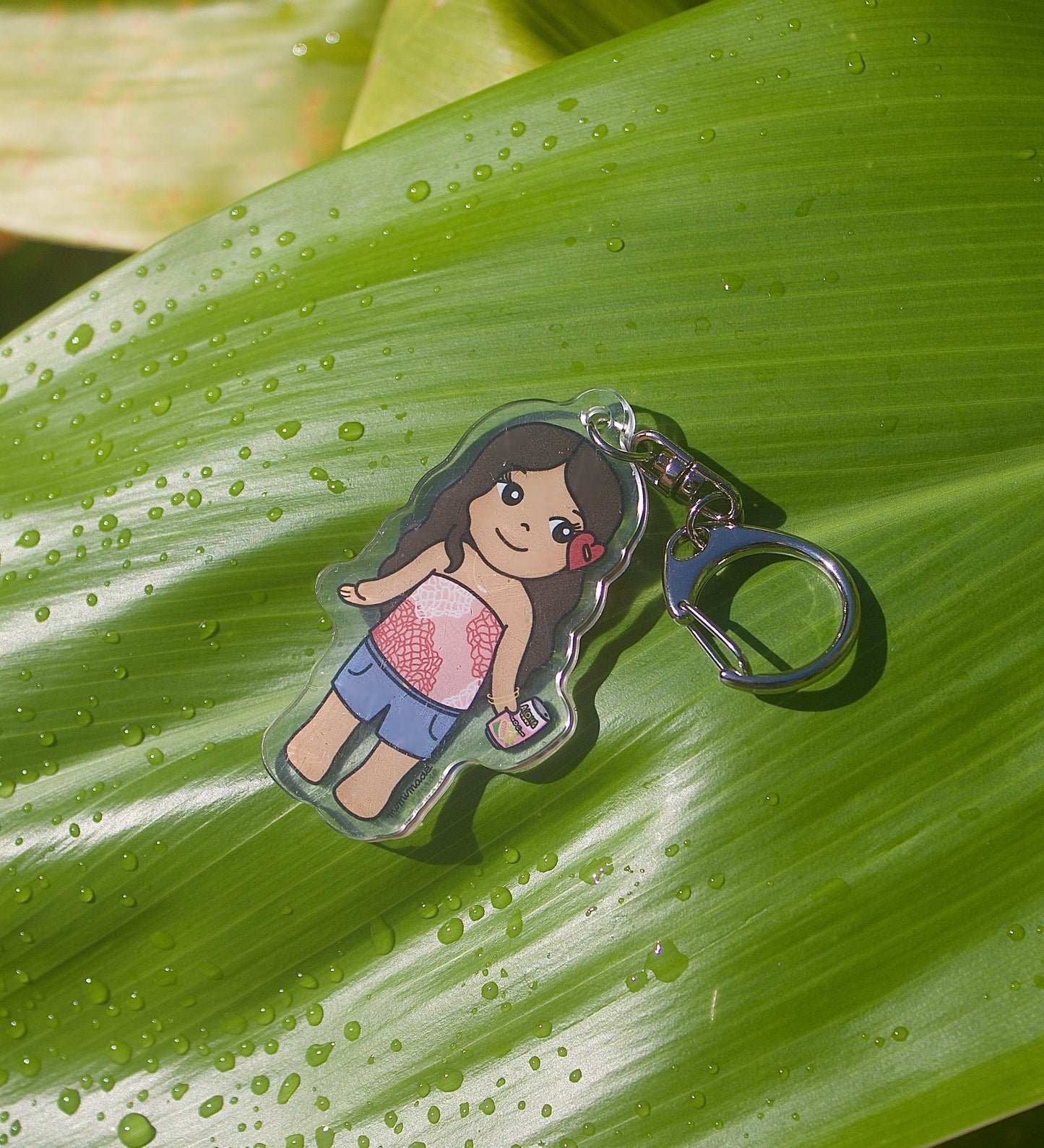 Pink Aloha Maid Keychain